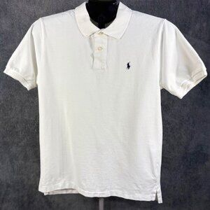 Boy's Polo Ralph Lauren White Short Sleeve Polo Shirt Size XL 18-20